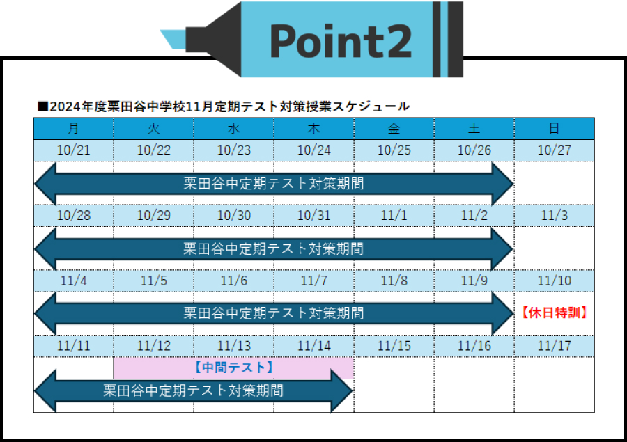 授業スケジュール